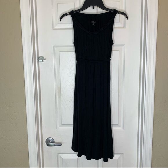 Liz Lange Maternity Black Dress Tie Back Size Extra Small - Picture 2 of 10